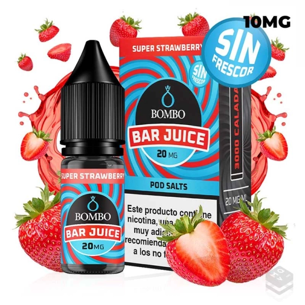SALES DE NICOTINA SUPER STRAWBERRY BAR JUICE BOMBO 10ML