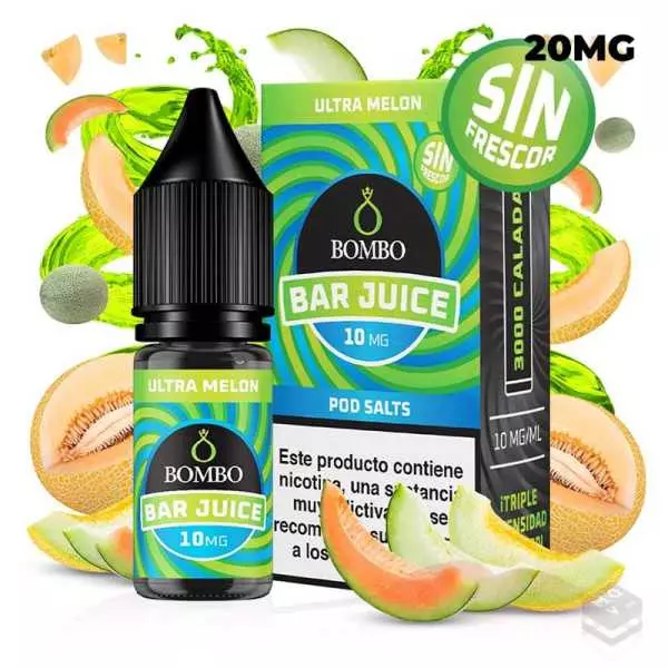 SALES DE NICOTINA ULTRA MELON BAR JUICE BOMBO 10ML