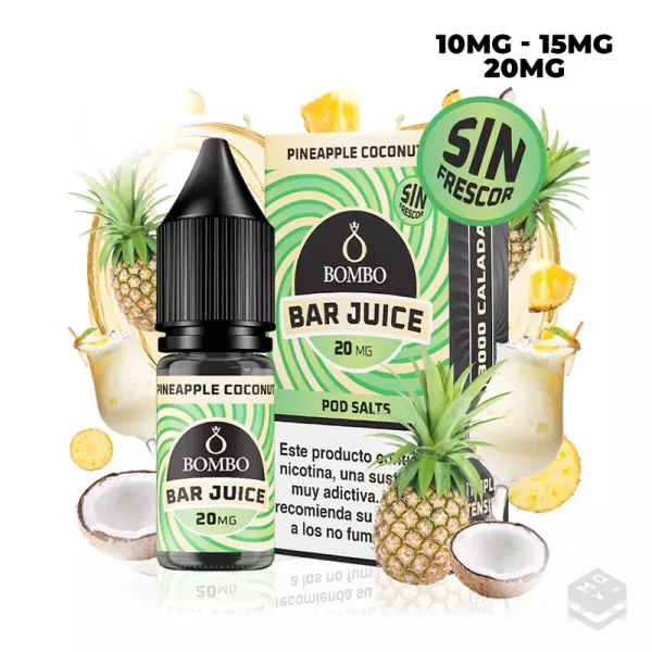 PINEAPPLE COCONUT BAR JUICE BOMBO 10ML NICOTINE SALTS