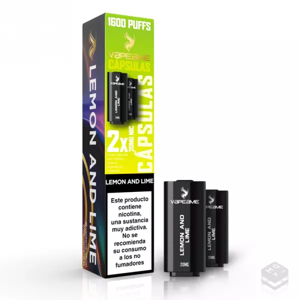 CARTUCHOS PRECARGADOS LEMON LIME VAPEAME 4 EN 1 2x2ML