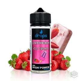 FLAVOUR STRAWBERRY ICE CREAM DROPS 40ML LONGFILL VAPE