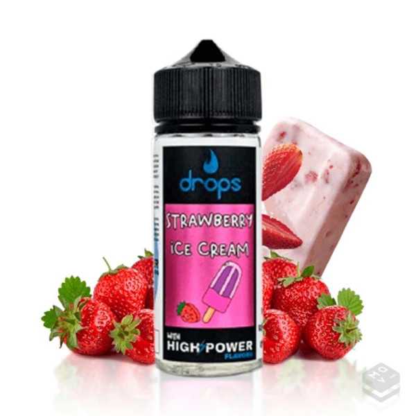 FLAVOUR STRAWBERRY ICE CREAM DROPS 40ML LONGFILL VAPE