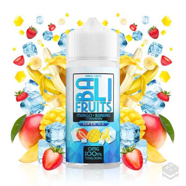 FLAVOUR MANGO BANANA STRAWBERRY SUPER ICE 30ML BALI FRUITS BY KINGS CREST (LONGFILL)