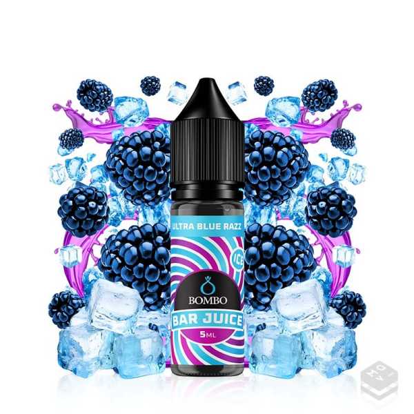 AROMA ULTRA BLUE RAZZ ICE BAR JUICE BY BOMBO 5ML LONGFILL