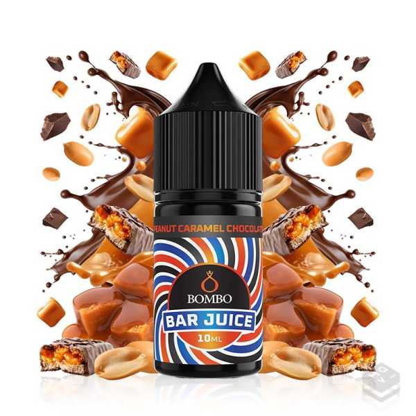 FLAVOUR PEANUT CHOCOLATE CARAMEL BAR JUICE BY BOMBO 10ML LONGFILL