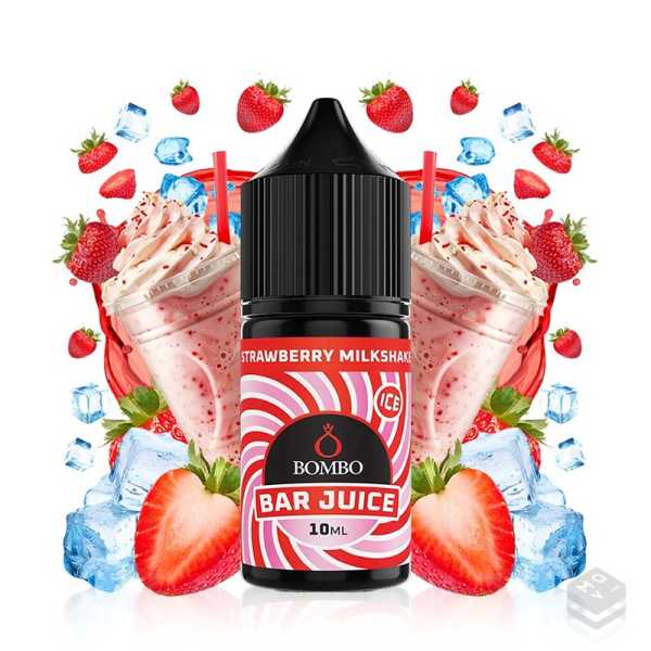 FLAVOUR STRAWBERRY MILKSHAKE ICE BAR JUICE BY BOMBO 10ML LONGFILL
