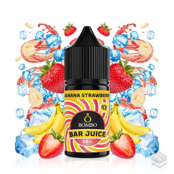 FLAVOUR BANANA STRAWBERRY ICE BAR JUICE BY BOMBO 10ML LONGFILL