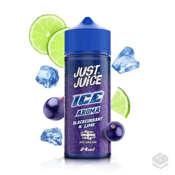 AROMA BLACKCURRANT LIME ICE JUST JUICE 24ML LONGFILL