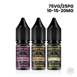 NICOKIT SALES DE NICOTINA 75VG/25PG BOMBO BAR JUICE