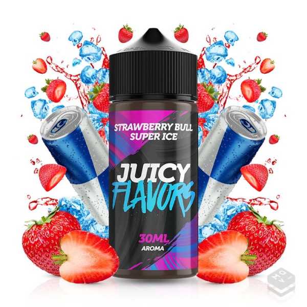 AROMA STRAWBERRY BULL SUPER ICE JUICY FLAVORS 30ML LONGFILL