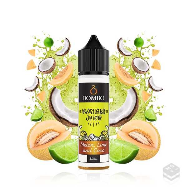 AROMA MELON LIME AND COCO WAILANI JUICE BY BOMBO 15ML LONGFILL