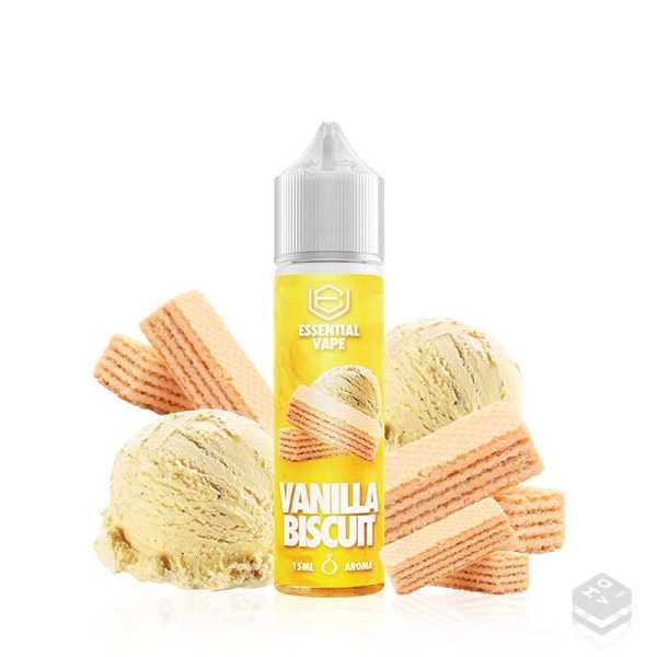 AROMA VANILLA BISCUIT ESSENTIAL BOMBO ELIQUIDS 15ML LONGFILL