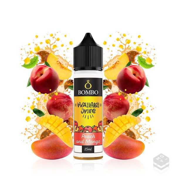 FLAVOUR PEACH AND MANGO WAILANI JUICE BY BOMBO 15ML