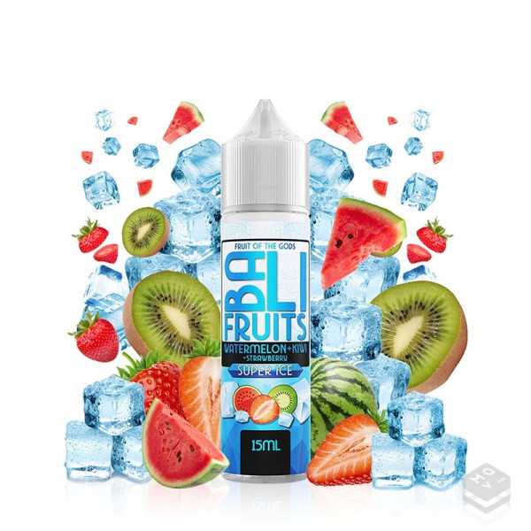 FLAVOUR WATERMELON KIWI STRAWBERRY SUPER ICE BALI FRUITS KINGS CREST 15ML LONGFILL