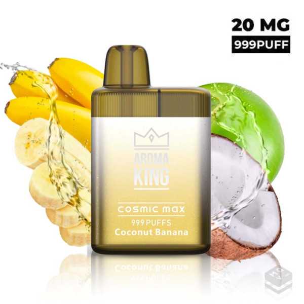 VAPER DESECHABLE AROMA KING COSMIC MAX BOX COCONUT BANANA 20MG 2ML