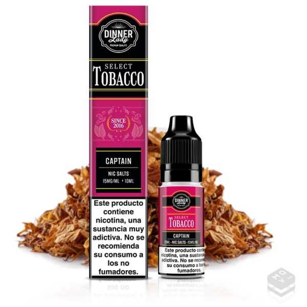 NICOTINE SALTS TOBACCO CAPTAIN DINNER LADY 10ML VAPE