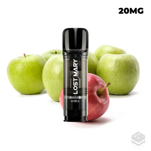 2 x DOUBLE APPLE LOST MARY TAPPO PRE-FILLED CARTRIDGES 2x2ML