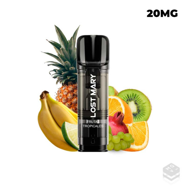 2 x TROPICAL FRUIT LOST MARY TAPPO PRE-FILLED CARTRIDGES 2x2ML