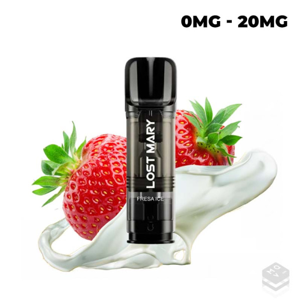 2 x CARTUCHOS PRECARGADOS STRAWBERRY ICE LOST MARY TAPPO 2x2ML