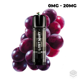 2 x CARTUCHOS PRECARGADOS GRAPE LOST MARY TAPPO 2x2ML