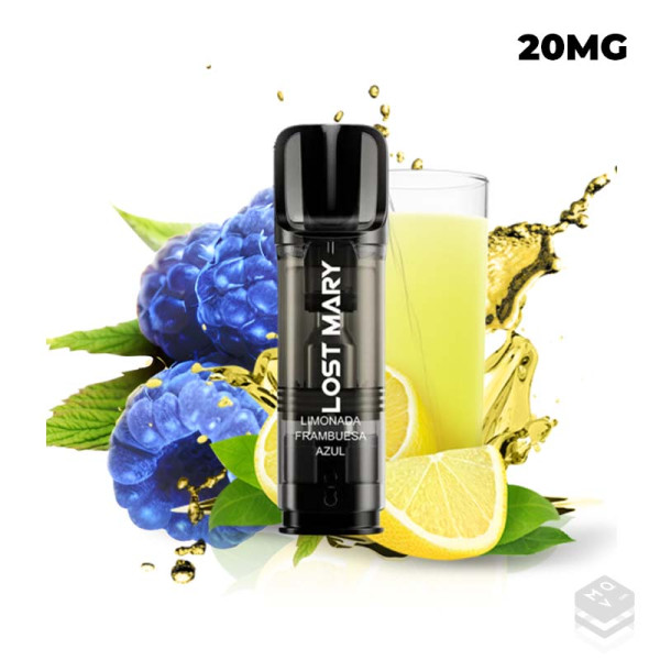 2 x BLUE RAZZ LEMONADE LOST MARY TAPPO PRE-FILLED CARTRIDGES 2x2ML