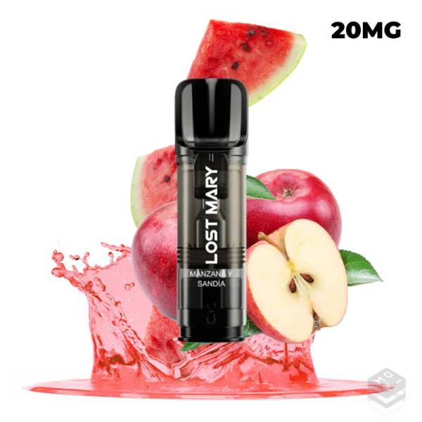 2 x CARTUCHOS PRECARGADOS APPLE WATERMELON LOST MARY TAPPO 2x2ML