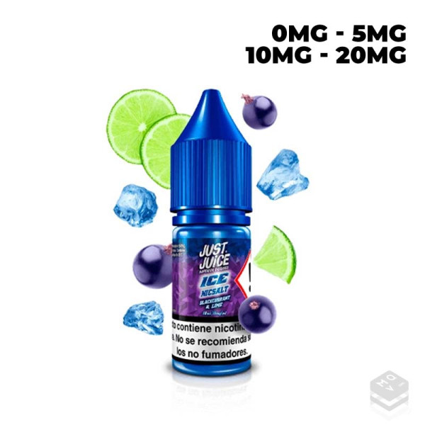 BLACKCURRANT LIME ICE NIC SALT JUST JUICE 10ML VAPE