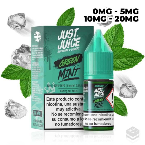 SALES DE NICOTINA GREEN MINT JUST JUICE 10ML